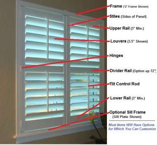 the anatomy of plantation shutters terms