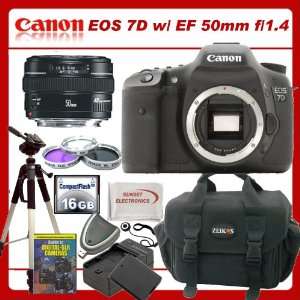 Canon EOS 7D DSLR Camera with Canon Normal EF 50mm f/1.4 USM Autofocus 