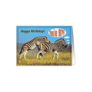 Happy birthday card, Two zebras Card Toys & Games