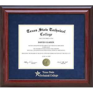 TSTC Classic Diploma Frame with Embossed Suede Mat  Sports 