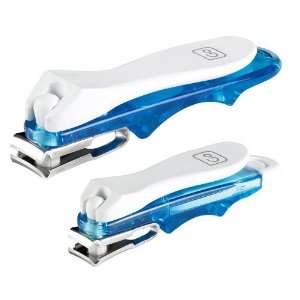  FINGER & TOE CLIPPER COMBO / COLOR / CLEAR WHITE: Beauty