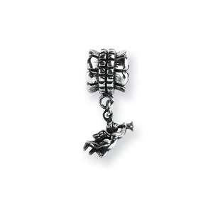 Trumpeting Angel Charm in Silver for Pandora and most 3mm Bracelets