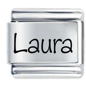  Name Laura Laser Italian Charms: Pugster: Jewelry