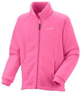 Girls COLUMBIA Fleece Jacket~7/8~Small~Pink~Benton Springs Full Zip 
