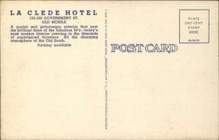MOBILE AL La Clede Hotel Old Postcard  