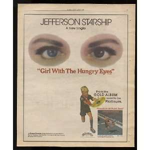  1980 Jefferson Starship Girl With The Hungry Eyes Print Ad 
