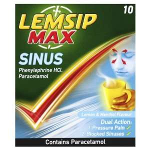  Lemsip Max Sinus   Lemon & Menthol x 10 Health & Personal 