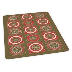  Floral Block Design Chairmat Size 46 x 60 Rectangular 