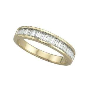   14K Yellow Gold 1/2 ct. Baguette Cut Diamond Ring Katarina Jewelry