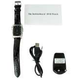 Stylish spy watch with leather strap for surveillance video recording 