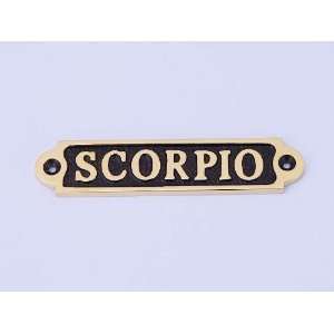  Solid Brass/Black Scorpio Sign 4     Nautical Decorative 