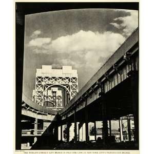 1936 Print Robert Kennedy Bridge Triborough Galloway Architecture 