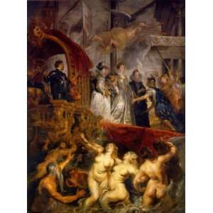 Oil Painting: Arrival of Marie de Medici at Marseilles: Peter Paul Rub