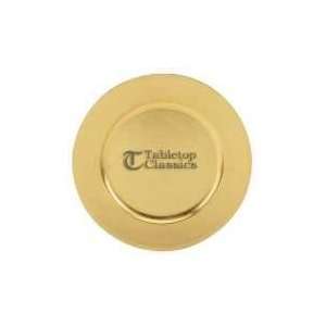   Top Classics Round Gold Charger Plate 13IN #TRG 6651: Kitchen & Dining