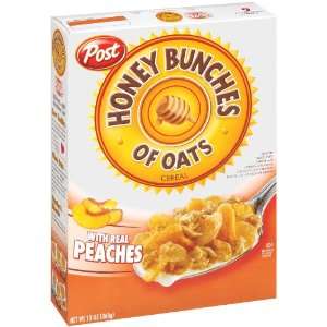 Post Cereal Honey Bunches of Oats with Real Peaches   12 Pack:  