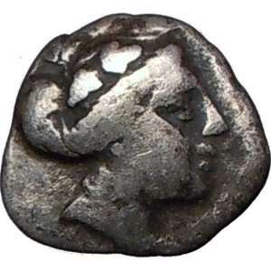   Euboia 300BC Authentic Genuine Ancient Greek Coin RARE Nymph Galley