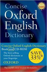 Concise Oxford English Dictionary: Dictionary and CD ROM set, 11th 
