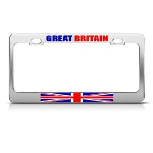 British Flag Great Britain Country Metal license plate frame Tag 