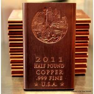  10 Half Pound 999 Fine Copper Ingot Bullion Bars Liberty 