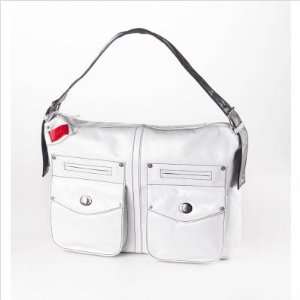  Clava Leather 84057WHITE Kiki Shoulder Bag in Glazed White Baby