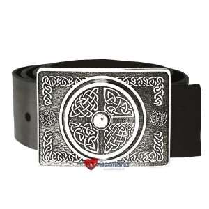  Pewter Kilt Buckle 88mm X 65mm Celtic Design Patio, Lawn 