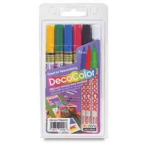  Decocolor Paint Markers   Primary Colors, Set of 6, Fine 