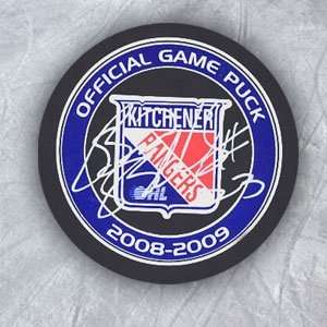  BRIAN BELLOWS Kitchener Rangers SIGNED OHL Puck: Sports 