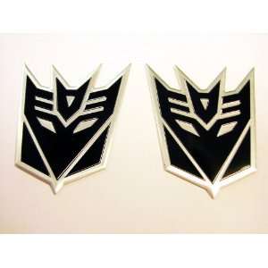  Transformers Decepticons Aluminum Emblems Black 