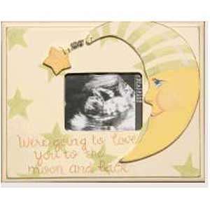  Moon Sonogram Frame   Cream Baby