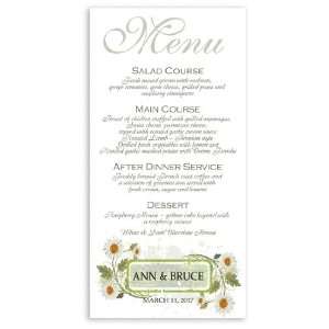    160 Wedding Menu Cards   Daisy Green with Envy: Office Products