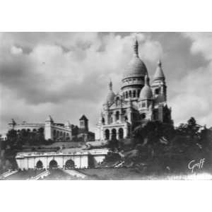  Vintage Post Card: PARIS, La Basilique du Sacre Coeru de 