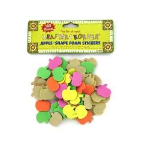  100 Pack Apple shape foam stickers: Arts, Crafts & Sewing