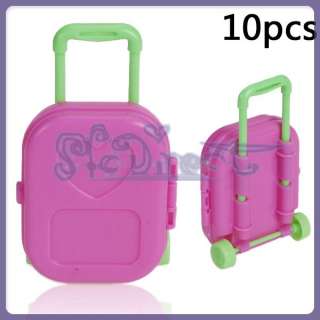 10 TRAVEL LUGGAGE Roller Suitcase for Barbie Ken & Same Size Doll 