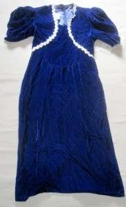   blue velvet GUNNE SAX by Jessica McClintock party dress sz 9 NWT $140