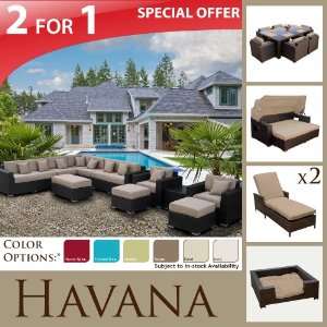  OUTDOOR WICKER PATIO SOFA SECTIONAL SET MARS DINING SET & 2 MODERN 