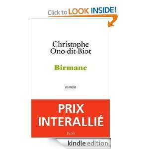 Birmane (French Edition) Christophe ONO DIT BIOT  Kindle 