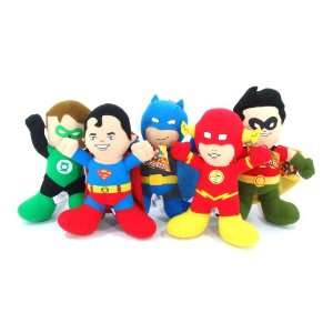  Hero 9 Plush Set with Baby Batman, the Flash, Green Lantern, Robin 