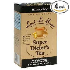 Laci Le Beau Super Dieters Tea, Natural Irish Cream, Tea Bas, 30 