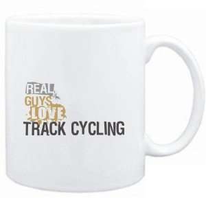   Mug White  Real guys love Track Cycling  Sports: Sports & Outdoors