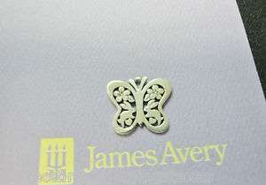 JAMES AVERY RETIRED SPRING BUTTERFLY W BUNNY CHARM Sterling Silver 