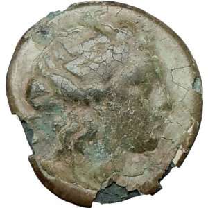  AMPHIPOLIS 196BC Ancient Greek Coin w GOAT & DIONYSOS 