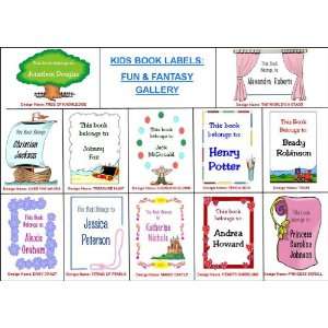  Kids Personalized Book Labels   Fun and Fantasy: Kitchen 