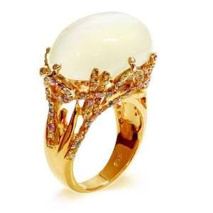 LenYa Specials   Womens Gold Plated 925 Sterling Silver Ring with AAA 