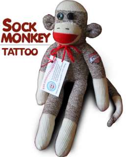 Mom Tattoo Sock Monkey Kia RockFord Red Heel Stuffed  