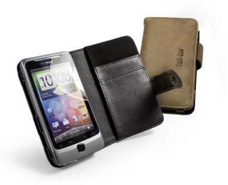 Tuff Luv Saddle Leather Hide Case Cover for HTC Desire Z / T Mobile G2 