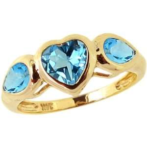   and Pear Gemstone Ring Swiss Blue Topaz, size8.5 diViene Jewelry