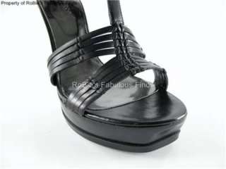 GUESS Black TORTILLA Platform Shoes Sandals 8.5 39 NEW  