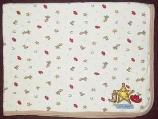 Carters JUST ONE YEAR Horse LITTLE SHERIFF Star BABY BLANKET Cotton 