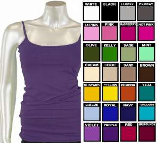 LAYERING CAMI ♥ Tank Top 30 COLORS Plus Size XL/1X/2X/3X 14/16 