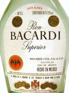 Bacardi Rum Carta Blanca 250ml Special Edition   RARE  